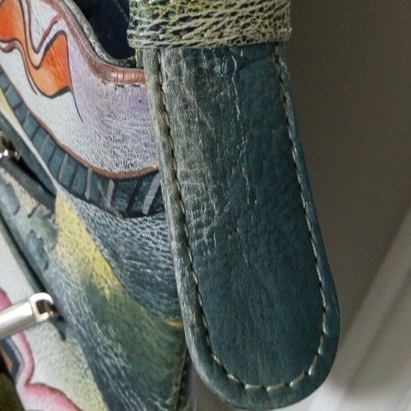 BIACCI purse handbag hand-painted multicoloured medium size - Picture 7 of 9